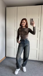 Vintage Staight Jean Pantolon