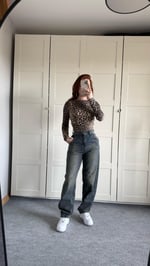 Vintage Staight Jean Pantolon