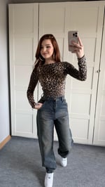 Vintage Staight Jean Pantolon