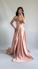 Violetta Saten Abiye Pembe