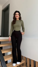 Viral Yüksek Bel Buzzy Tayt Siyah