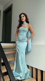 Voila Bebe Mavisi Kristal Abiye