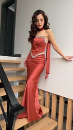 Voila Tarçın  Kristal Abiye