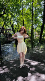 Wilma Ekru Elbise
