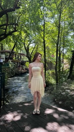 Wilma Ekru Elbise