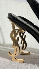 Ysl Açık Topuk Sivri Burun Gold Ayakkabı