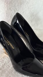 Ysl Gold Topuklu Stiletto Siyah