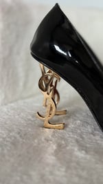Ysl Gold Topuklu Stiletto Siyah