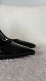 Ysl Gold Topuklu Stiletto Siyah
