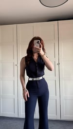 Ysl Gümüş Parlak Kemer