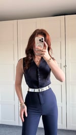 Ysl Gümüş Parlak Kemer