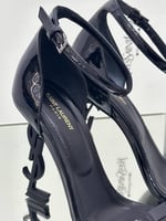 YSL Siyah Siyah Topuklu Ayakkabı 