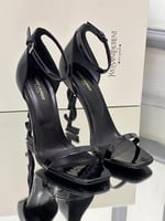 YSL Siyah Siyah Topuklu Ayakkabı 