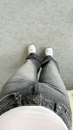 Yüksek Bel Wide Leg Plazzo Jean Antrasit