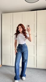 Yüksek Bel Wide Leg Plazzo Jean Koyu Mavi