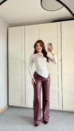 Zara Asimetrik Uzun Kol Bluz Beyaz