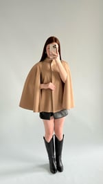 Zara Kaşe Panço Düğmeli Bej