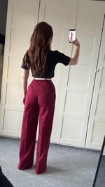 Zara Plazzo Pantolon Bordo