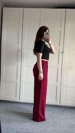 Zara Plazzo Pantolon Bordo