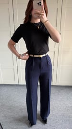 Zara Plazzo Pantolon Lacivert 