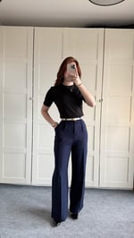 Zara Plazzo Pantolon Lacivert 