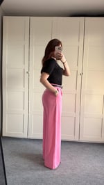 Zara Plazzo Pantolon Pembe