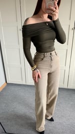 Zara Sarı Tintli Eskitme Pantolon