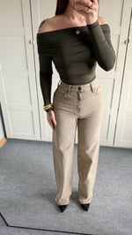 Zara Sarı Tintli Eskitme Pantolon