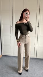Zara Sarı Tintli Eskitme Pantolon