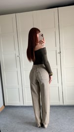 Zara Sarı Tintli Eskitme Pantolon