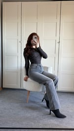 Zara Straigh Fit Jean Antrasit