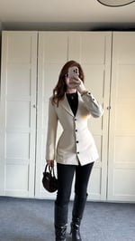 Zara Tasarım Blazer Ceket Bej