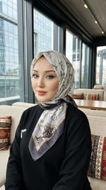 Desenli Soft Eşarp - 107