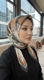 Desenli Soft Eşarp - 129