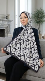 Desenli Soft Şal - 055