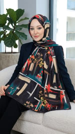 Desenli Soft Şal - 057