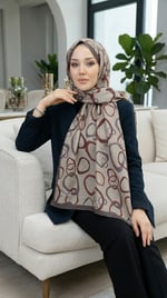 Desenli Soft Şal - 116