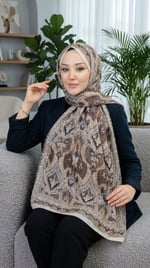 Desenli Soft Şal - 129