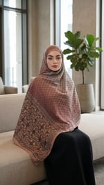 Desenli Soft Şal - 136