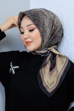 Soft Pamuk Desenli Eşarp - 104