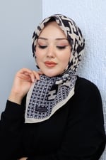Soft Pamuk Desenli Eşarp - 127
