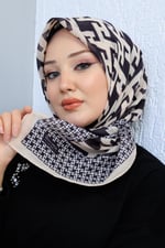 Soft Pamuk Desenli Eşarp - 127
