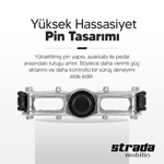 Strada Alüminyum Bilyalı Reflektörlü Bisiklet Pedalı