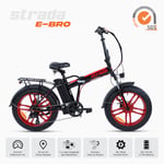 Strada E-Bro Hidrolik Disk Fat Bike Katlanabilir 20 Jant Elektrikli Bisiklet