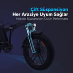 Strada E-Bro Hidrolik Disk Fat Bike Katlanabilir 20 Jant Elektrikli Bisiklet