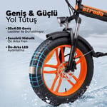 Strada E-Bro Hidrolik Disk Fat Bike Katlanabilir 20 Jant Elektrikli Bisiklet