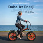Strada E-Bro Hidrolik Disk Fat Bike Katlanabilir 20 Jant Elektrikli Bisiklet