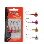 Jig Head ve Zokalar Captain 6415 Jig Head Angel Kiss 4'lü Set 3D Melek Gözlü Jig Head 7 gr