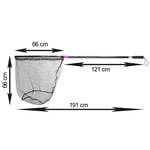 Kepçe ve Livarlar Captain 6783 Kepçe Tek Parça 190cm Alüminyum Saplı 70x60cm Rubber Tor