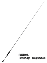 FUJIN Fujin Ajime Black Swan 175cm 02-3gr Aji LRF Kamışı Lrf Kamışları